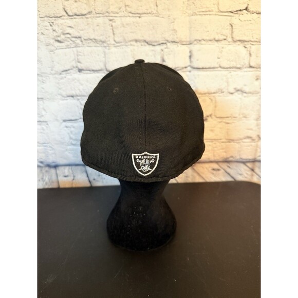 NFL Las Vegas Raiders New Era 59Fifty Fitted Cap Black Silver 7 3/4 - Picture 6 of 10